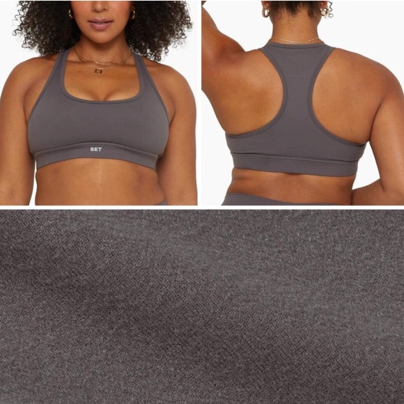 Set Active Formcloud Graphite Grey Racerback Bra - Picture 3 of 5